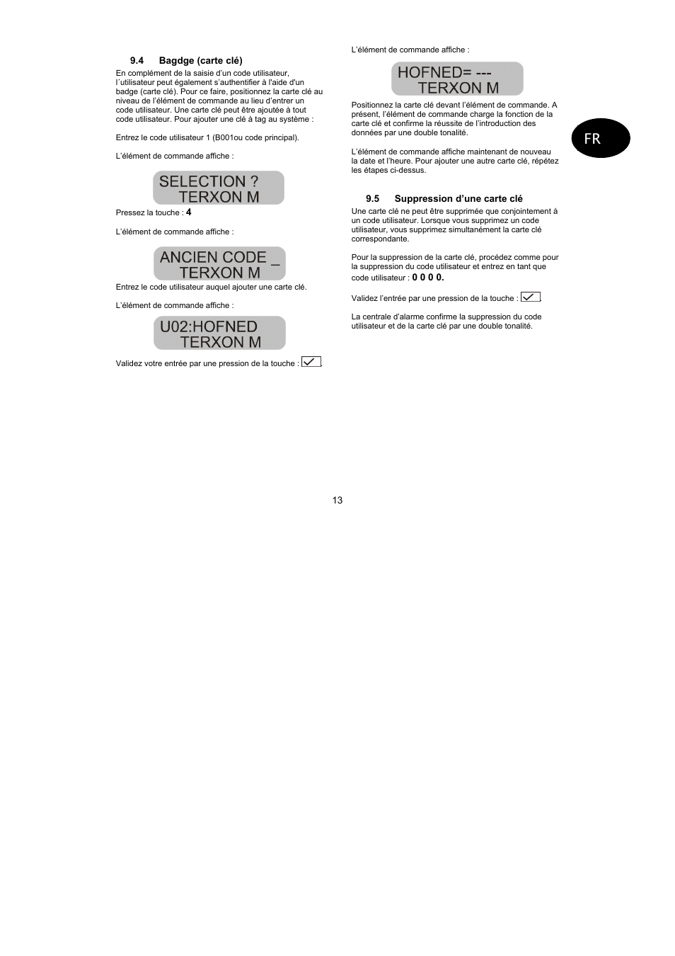 ABUS AZ4110 LCD Keypad for Terxon SX_MX Operating instructions User Manual | Page 55 / 82