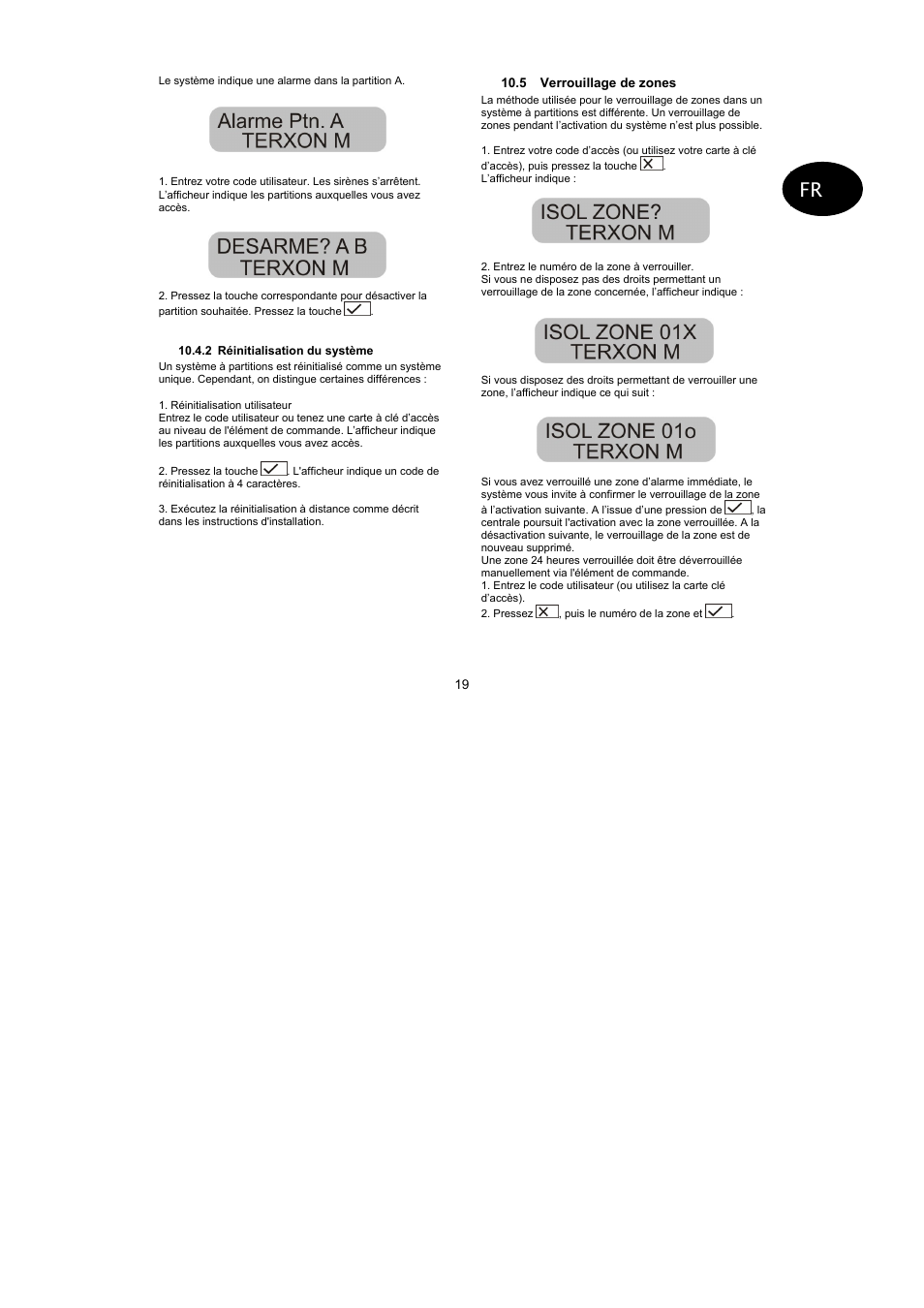 ABUS AZ4110 LCD Keypad for Terxon SX_MX Operating instructions User Manual | Page 61 / 82