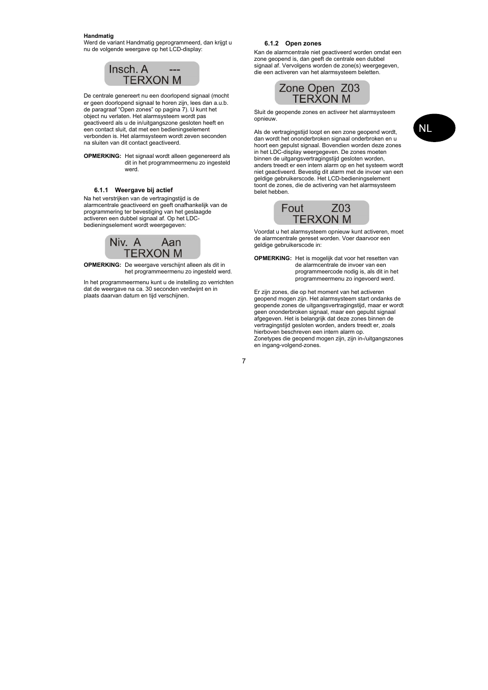 ABUS AZ4110 LCD Keypad for Terxon SX_MX Operating instructions User Manual | Page 69 / 82