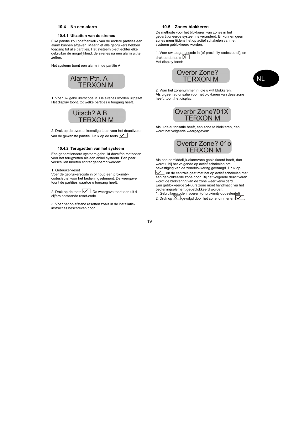 ABUS AZ4110 LCD Keypad for Terxon SX_MX Operating instructions User Manual | Page 81 / 82