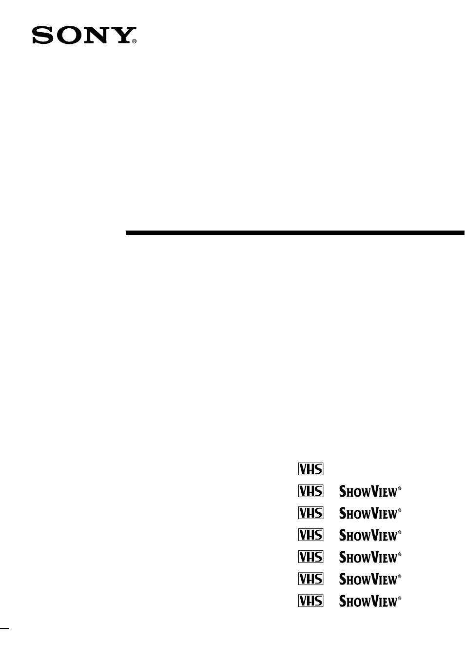 Sony SLV-SE100A2 User Manual | 92 pages