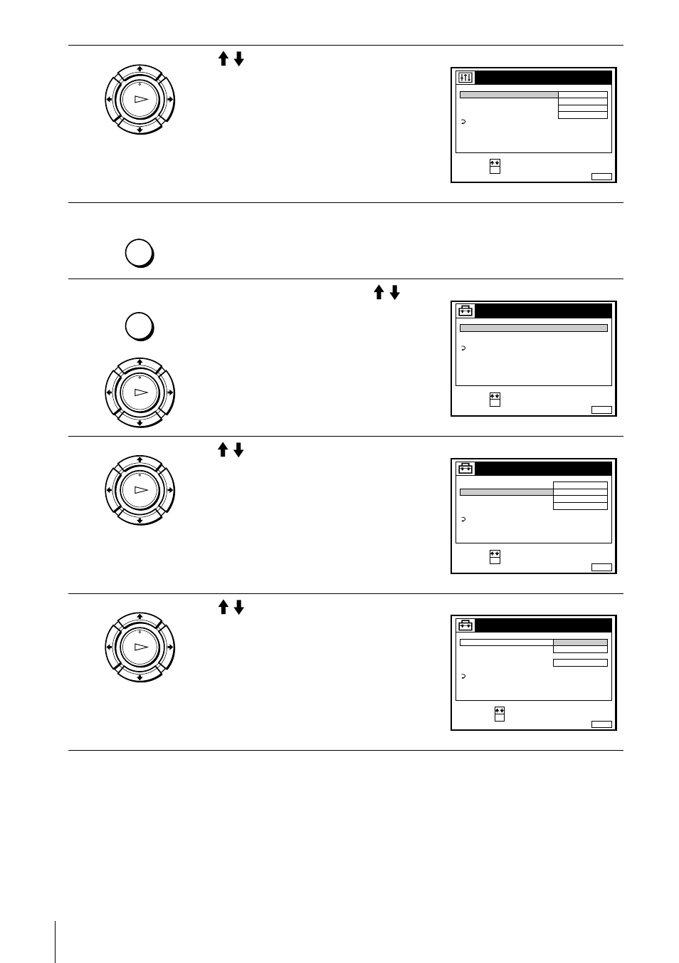 Press m/m to highlight decoder, then press ok, Press m/m to highlight tuner, then press ok, Press m/m to highlight normal/catv, then press ok | Sony SLV-SE100A2 User Manual | Page 38 / 92