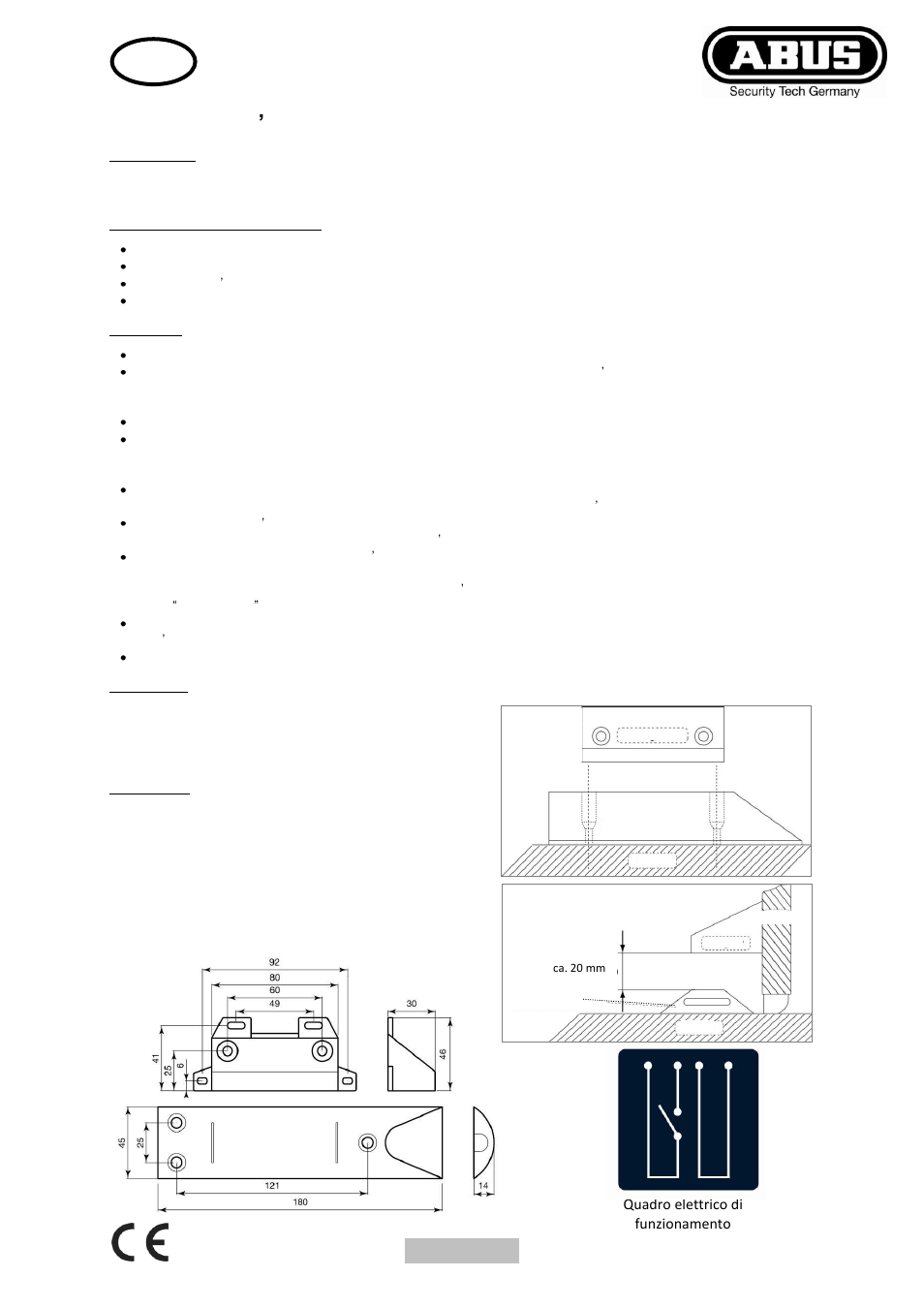 ABUS MK4000 Door opening detector, 2m, 4-core User Manual | Page 6 / 6