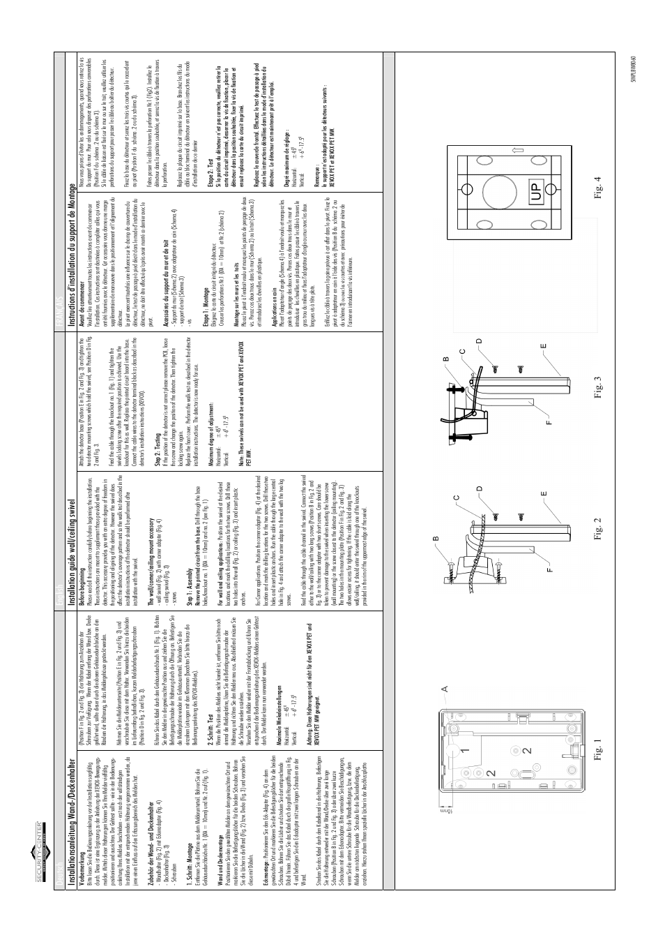 ABUS BW8060 Wall_ceiling mount User Manual | 1 page