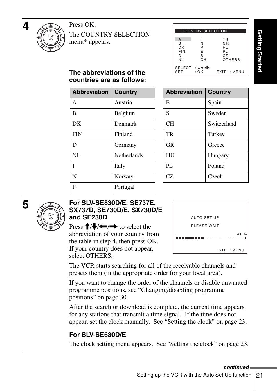 Sony SLV-SE230D User Manual | Page 21 / 80