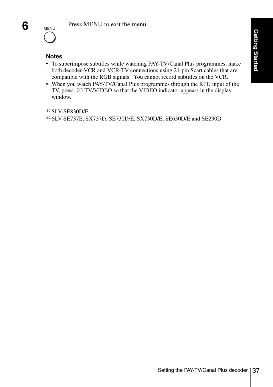 Sony SLV-SE230D User Manual | Page 37 / 80