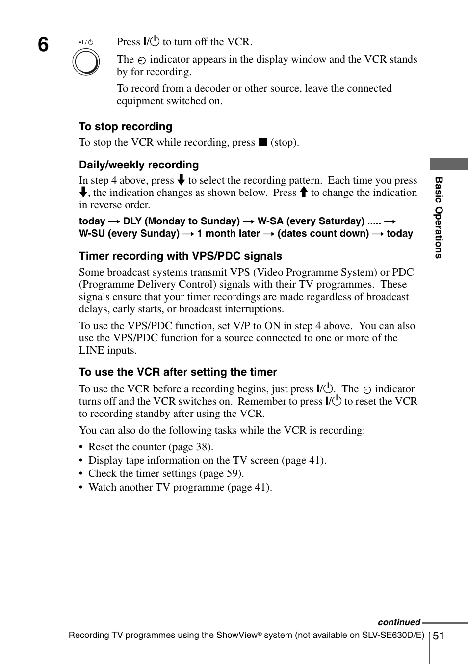 Sony SLV-SE230D User Manual | Page 51 / 80