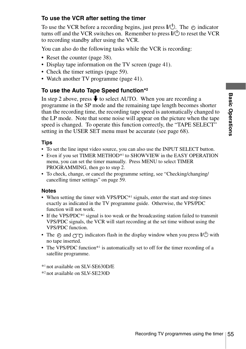 Sony SLV-SE230D User Manual | Page 55 / 80