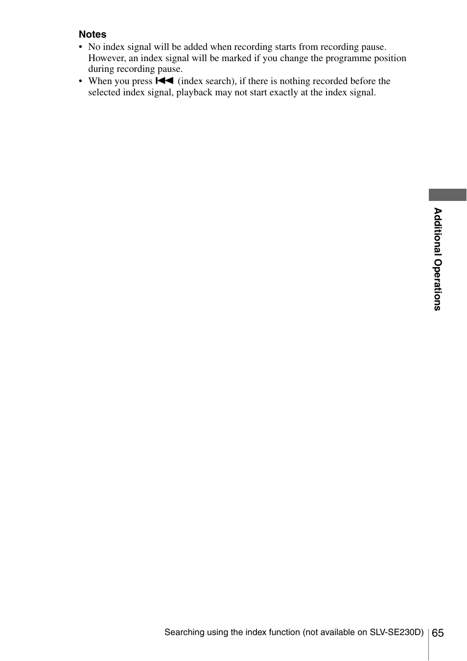 Sony SLV-SE230D User Manual | Page 65 / 80