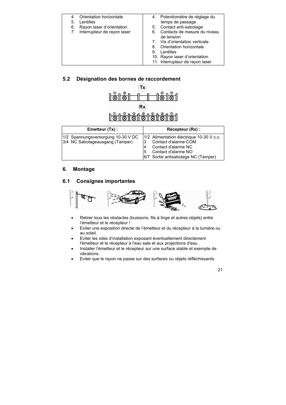 ABUS LS2120 Profiline infrared Light beam User Manual | Page 21 / 43