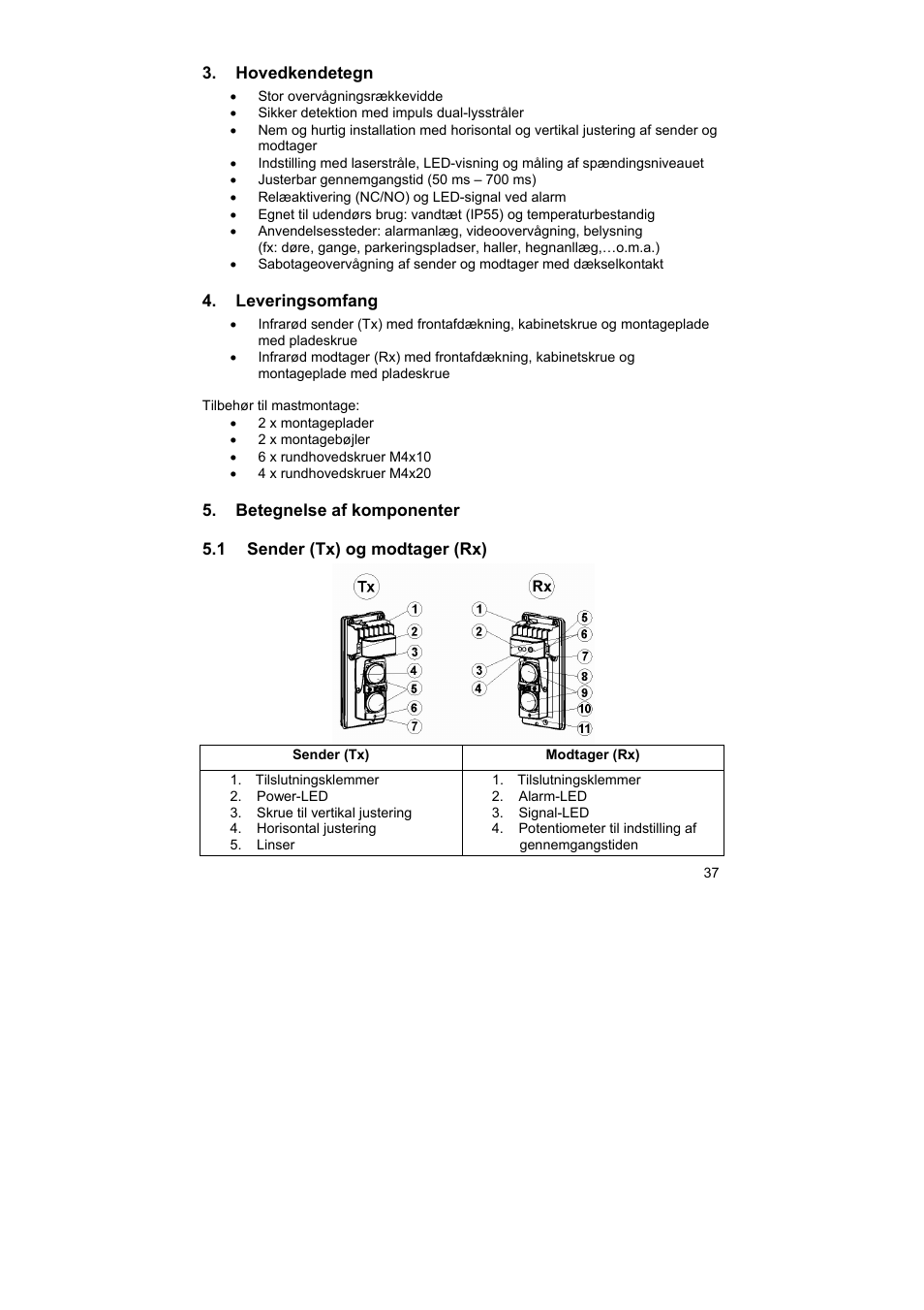 ABUS LS2120 Profiline infrared Light beam User Manual | Page 37 / 43