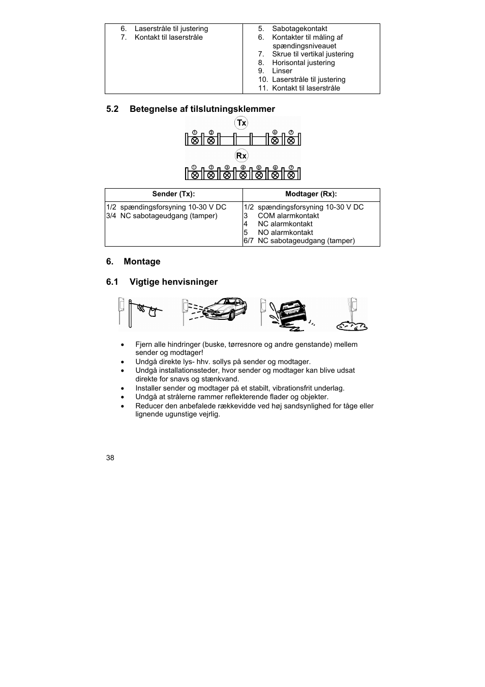 ABUS LS2120 Profiline infrared Light beam User Manual | Page 38 / 43
