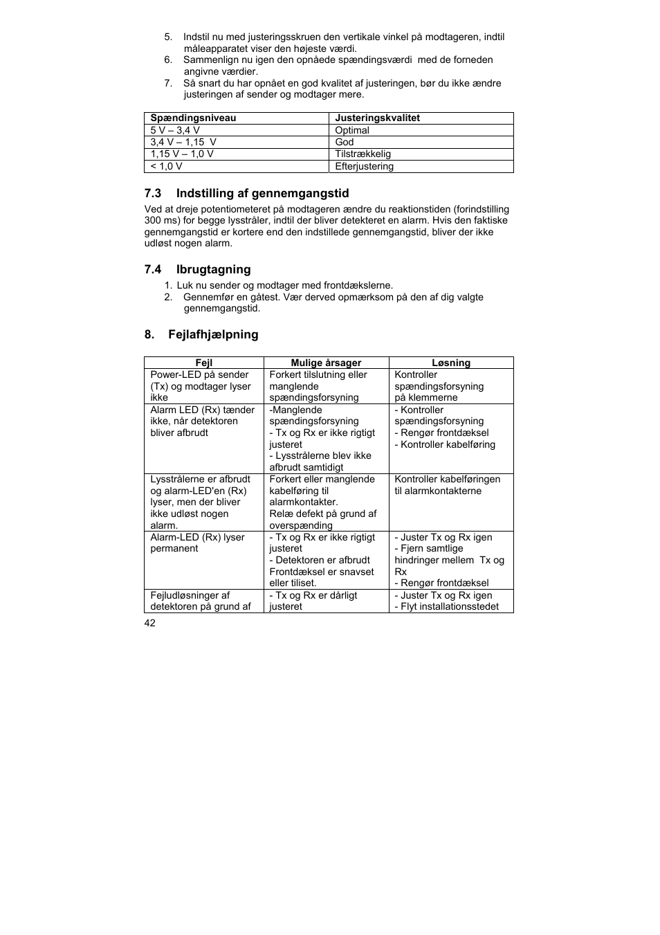 ABUS LS2120 Profiline infrared Light beam User Manual | Page 42 / 43