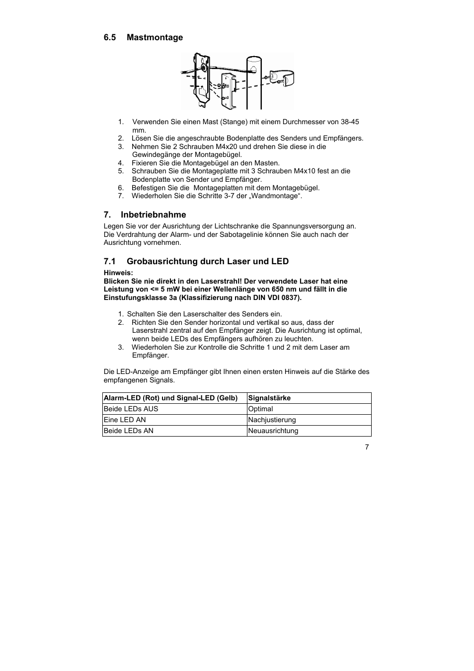 ABUS LS2120 Profiline infrared Light beam User Manual | Page 7 / 43