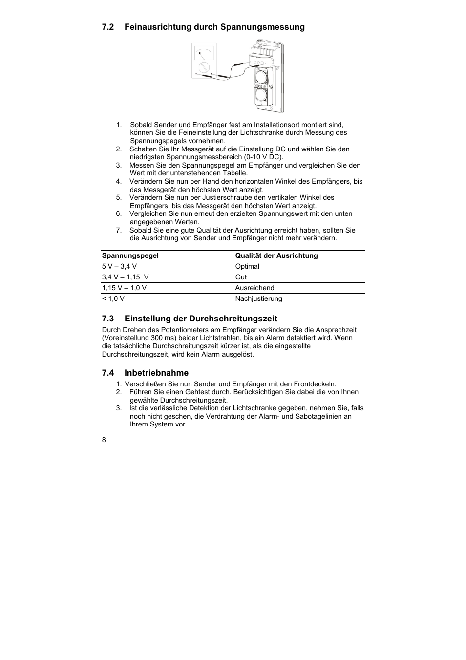 ABUS LS2120 Profiline infrared Light beam User Manual | Page 8 / 43