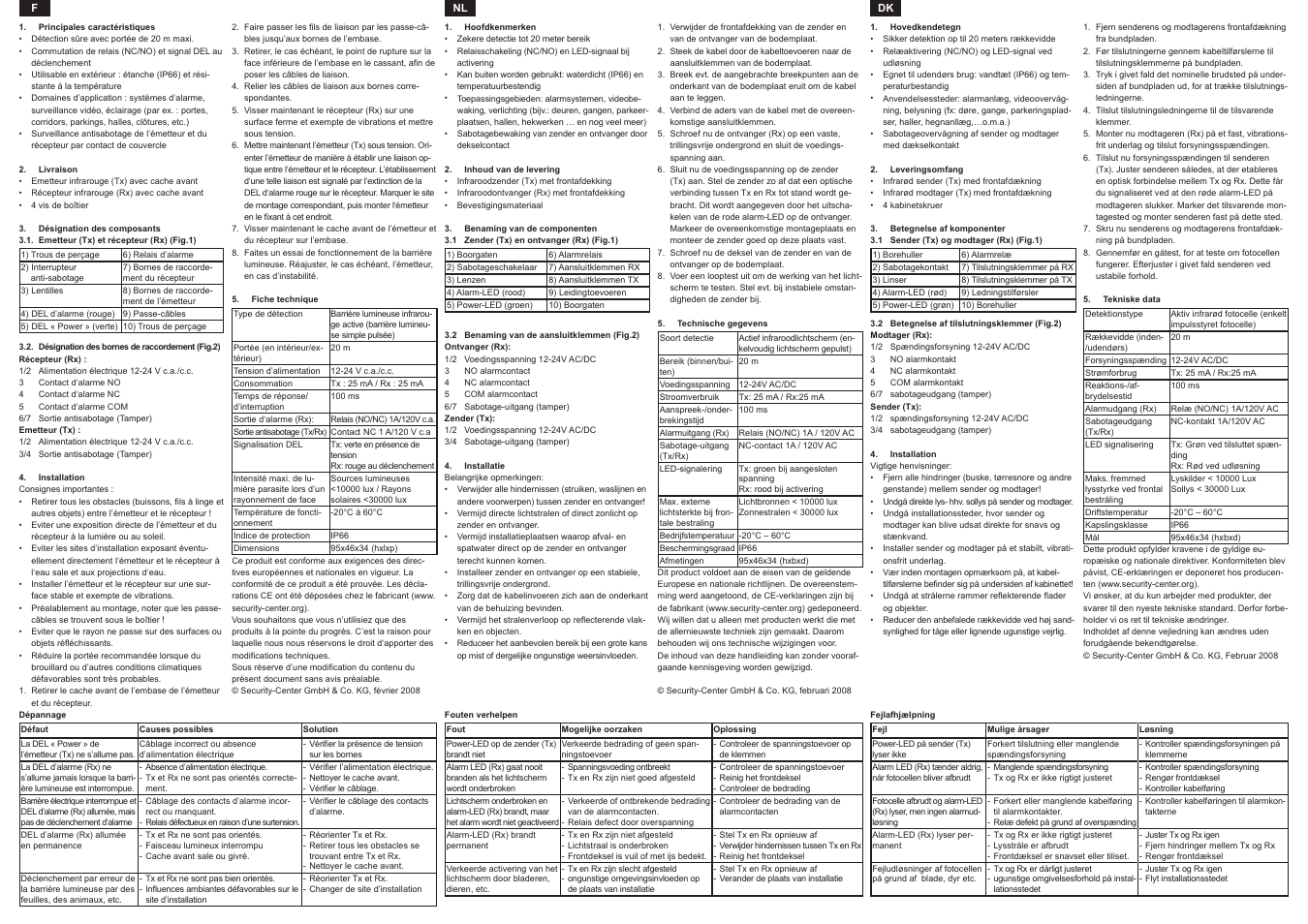 ABUS LS1020 Ecoline infrared light beam User Manual | Page 2 / 2