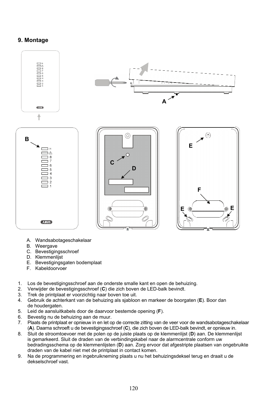 ABUS AZ4290 Terxon 2WAY Module User Manual | Page 120 / 156