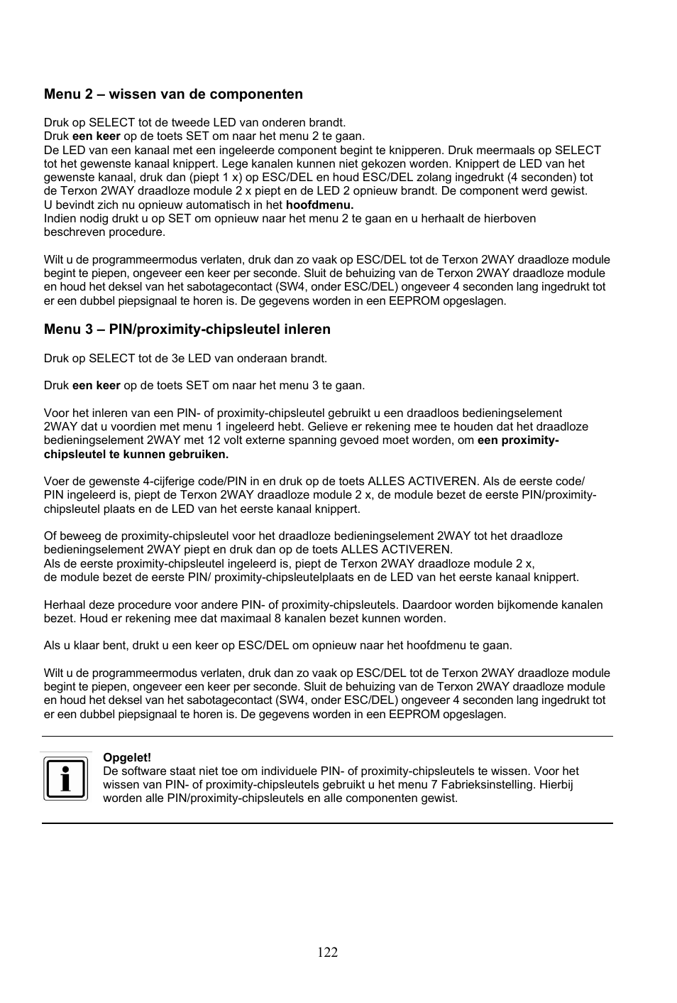 ABUS AZ4290 Terxon 2WAY Module User Manual | Page 122 / 156