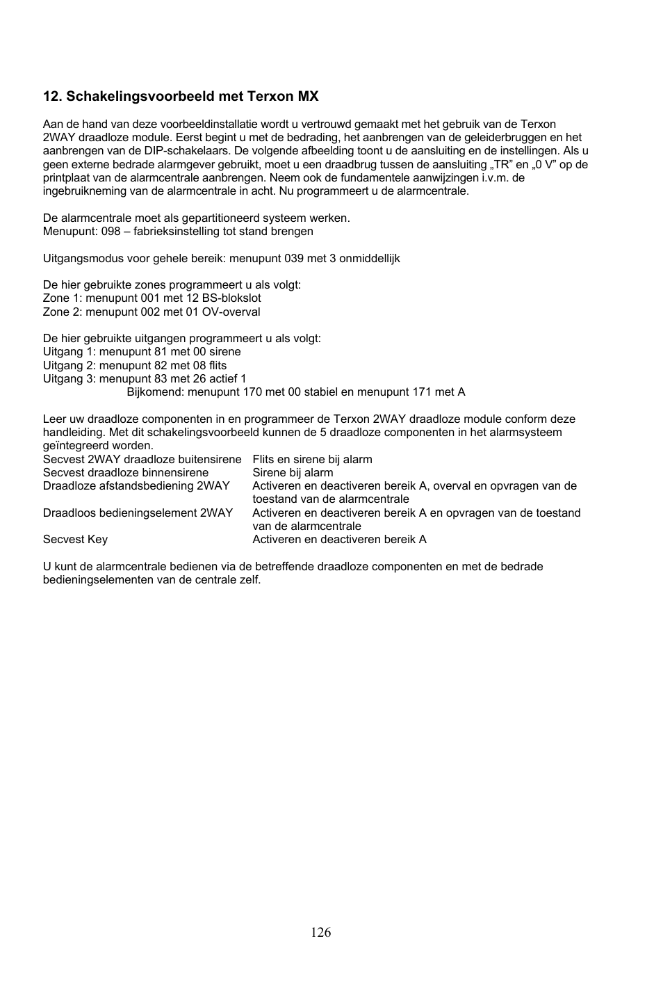 ABUS AZ4290 Terxon 2WAY Module User Manual | Page 126 / 156