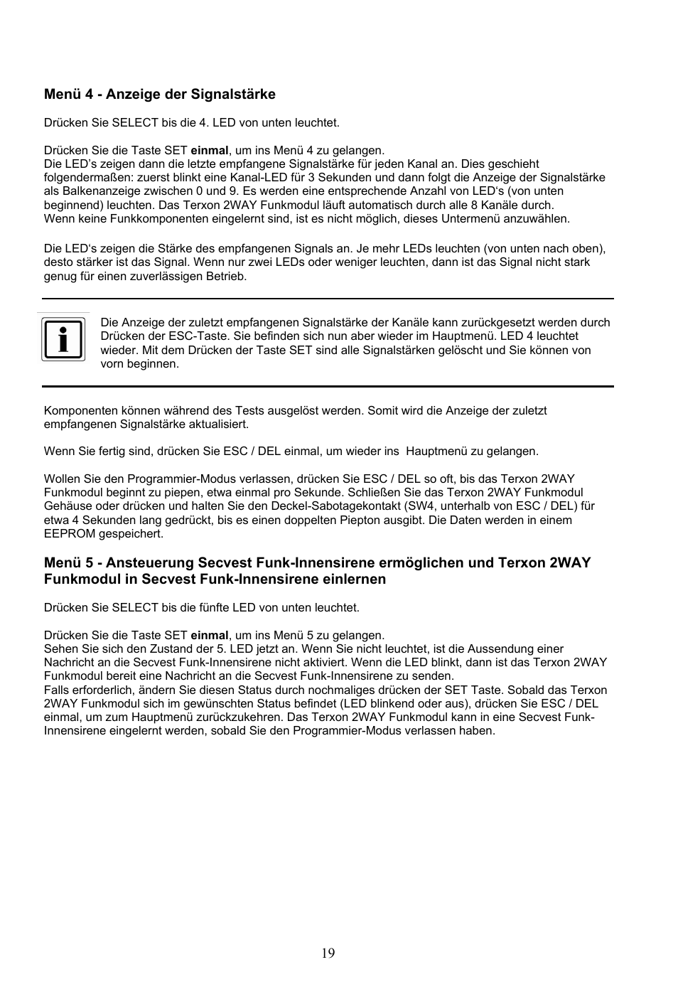 ABUS AZ4290 Terxon 2WAY Module User Manual | Page 19 / 156