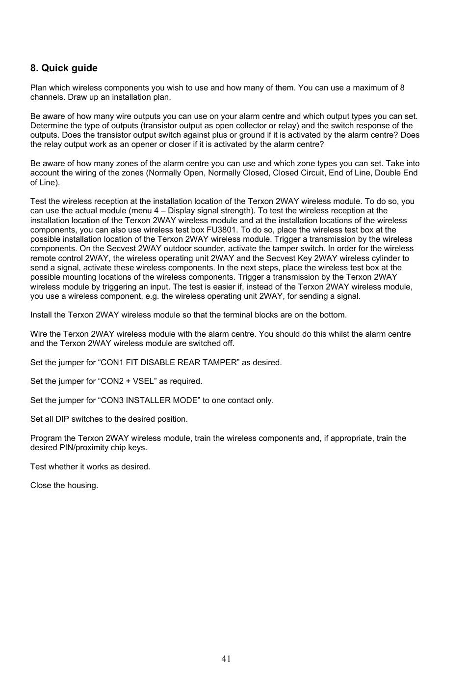 ABUS AZ4290 Terxon 2WAY Module User Manual | Page 41 / 156