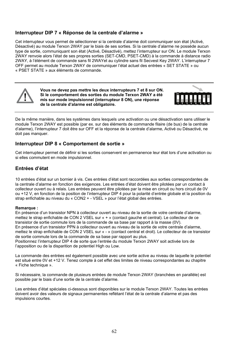 ABUS AZ4290 Terxon 2WAY Module User Manual | Page 62 / 156