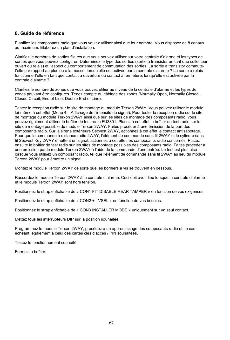 ABUS AZ4290 Terxon 2WAY Module User Manual | Page 67 / 156
