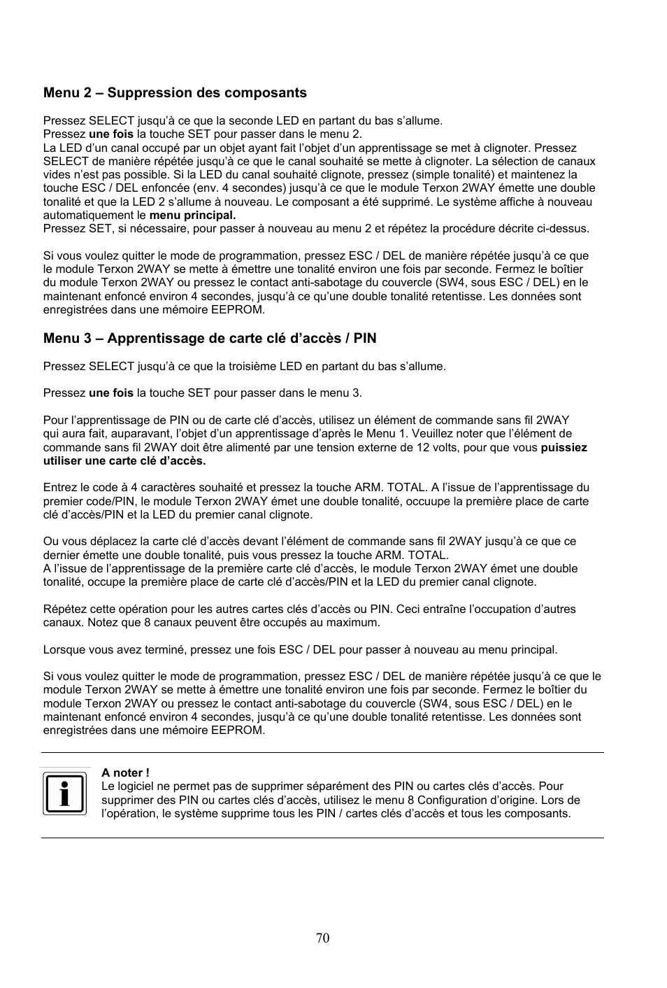 ABUS AZ4290 Terxon 2WAY Module User Manual | Page 70 / 156