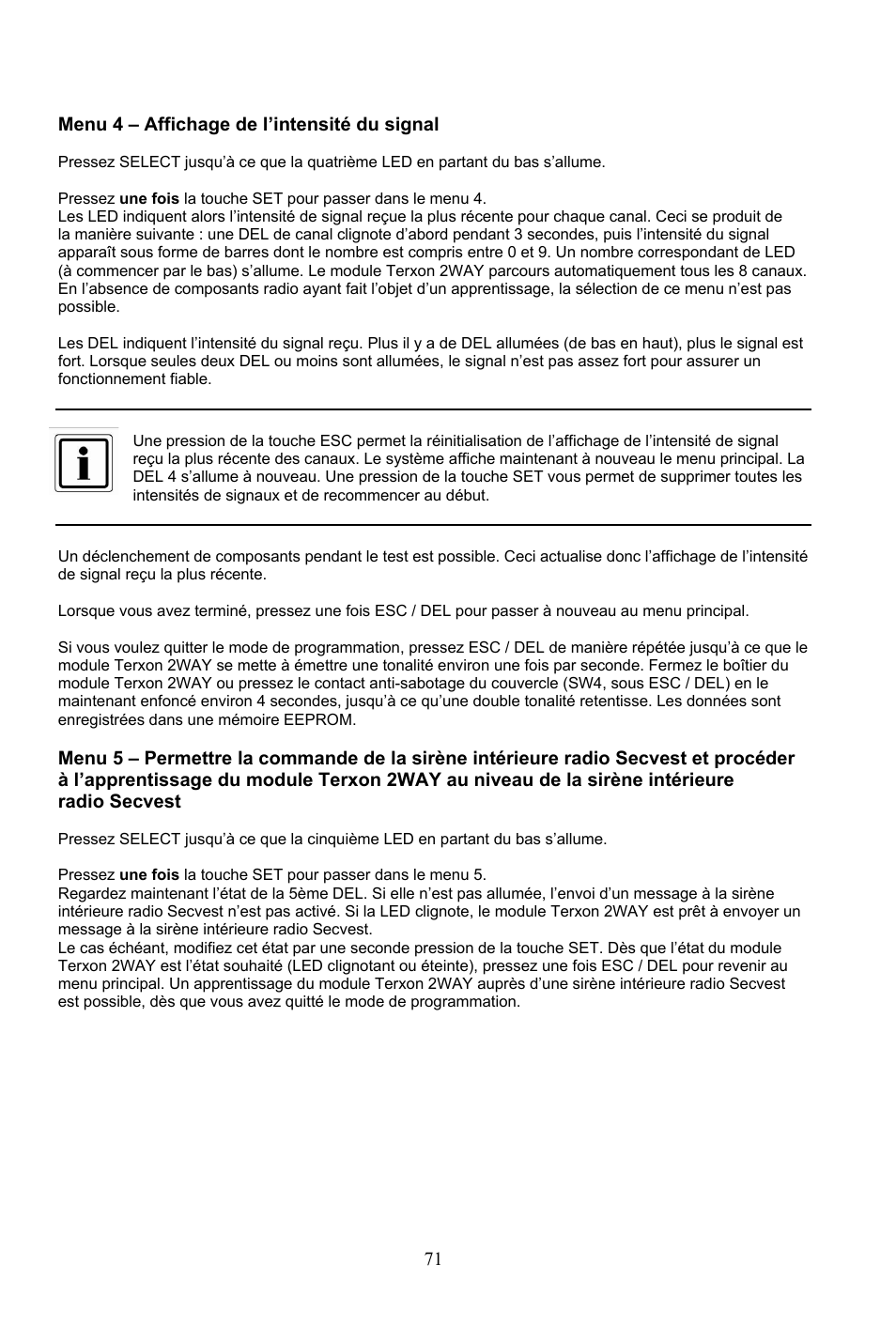 ABUS AZ4290 Terxon 2WAY Module User Manual | Page 71 / 156
