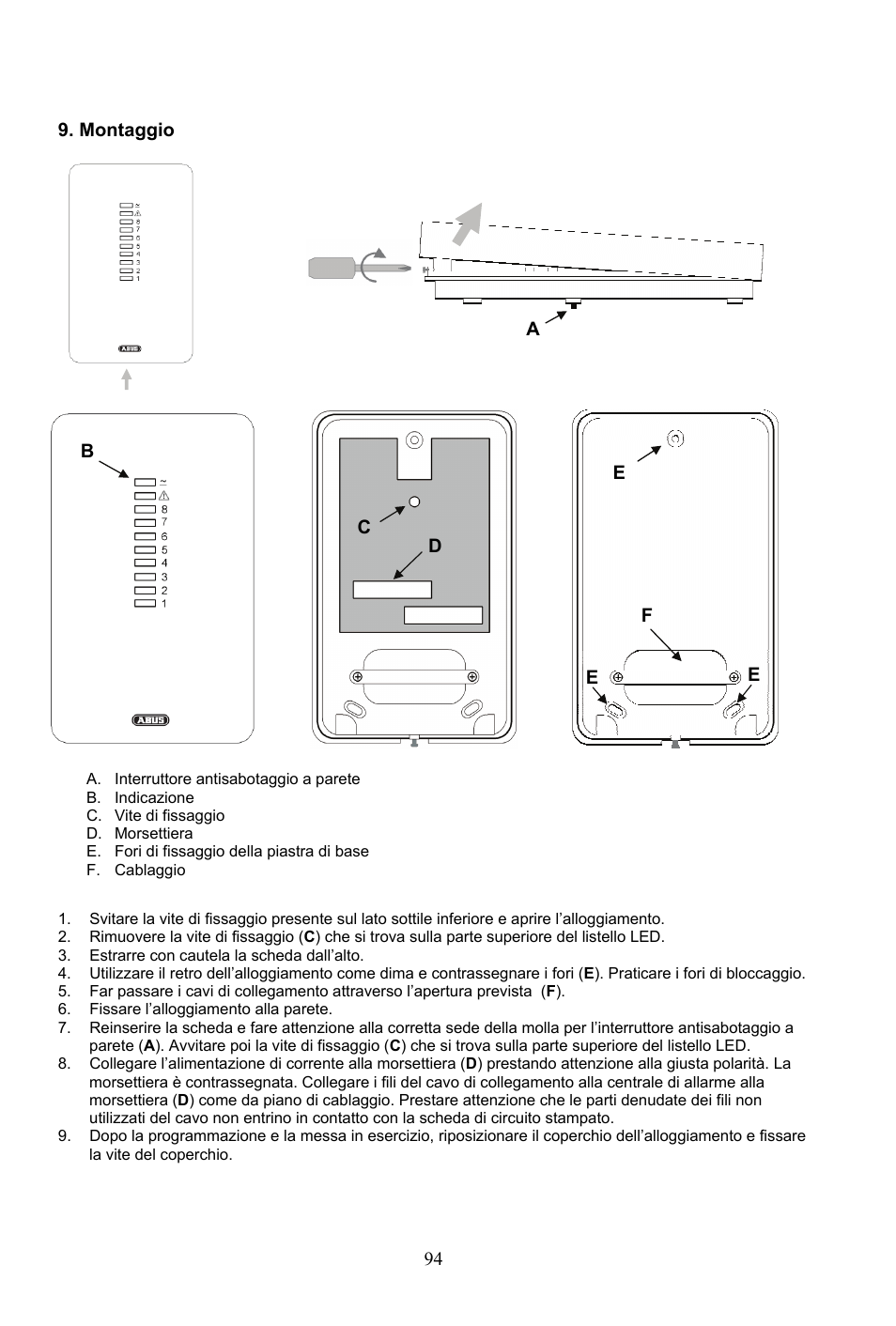 ABUS AZ4290 Terxon 2WAY Module User Manual | Page 94 / 156