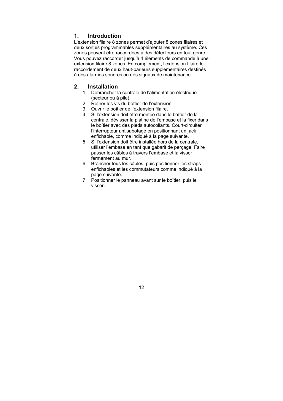 ABUS AZ4230 Terxon LX 8-zone Wired Extension User Manual | Page 12 / 32