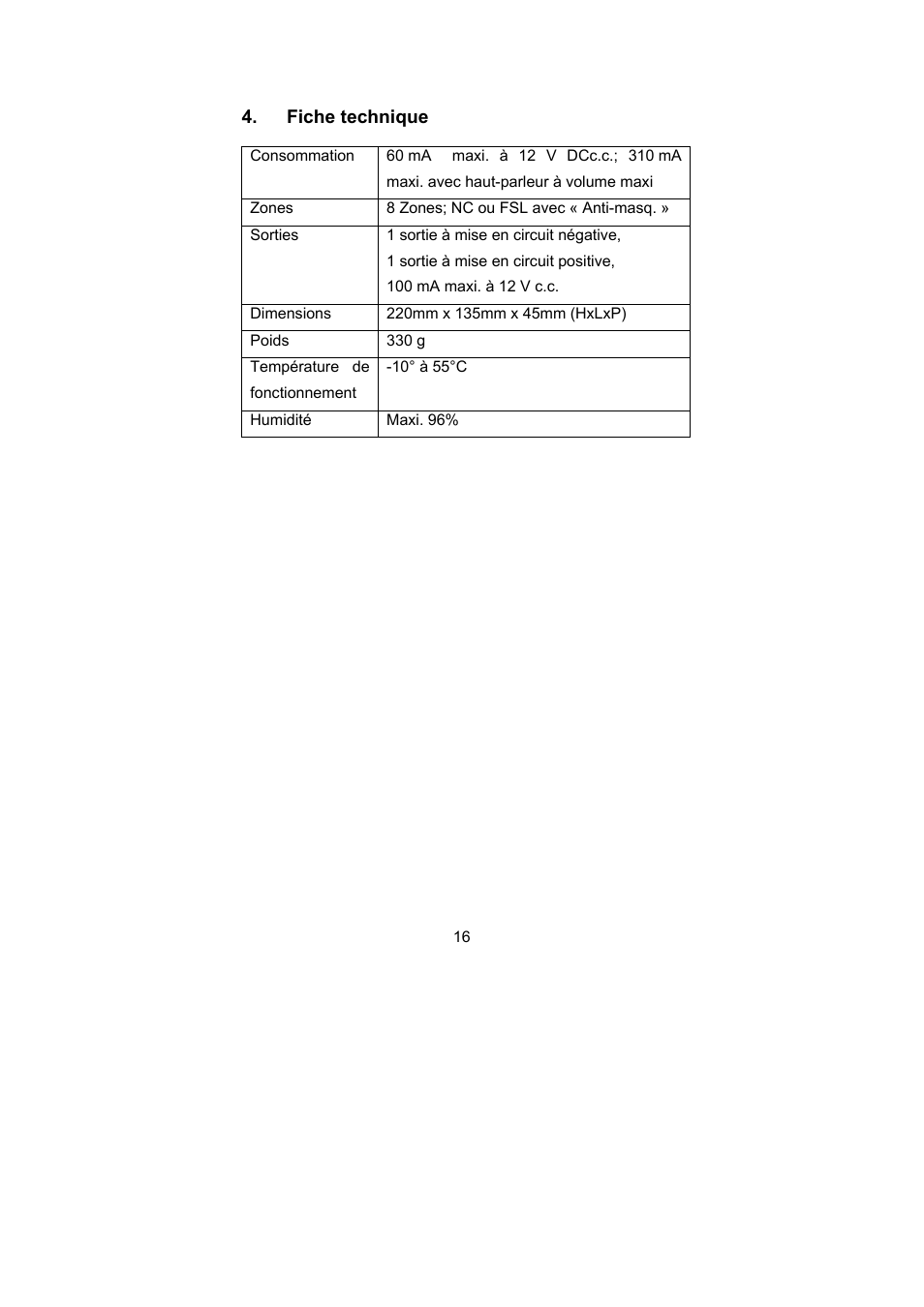 ABUS AZ4230 Terxon LX 8-zone Wired Extension User Manual | Page 16 / 32