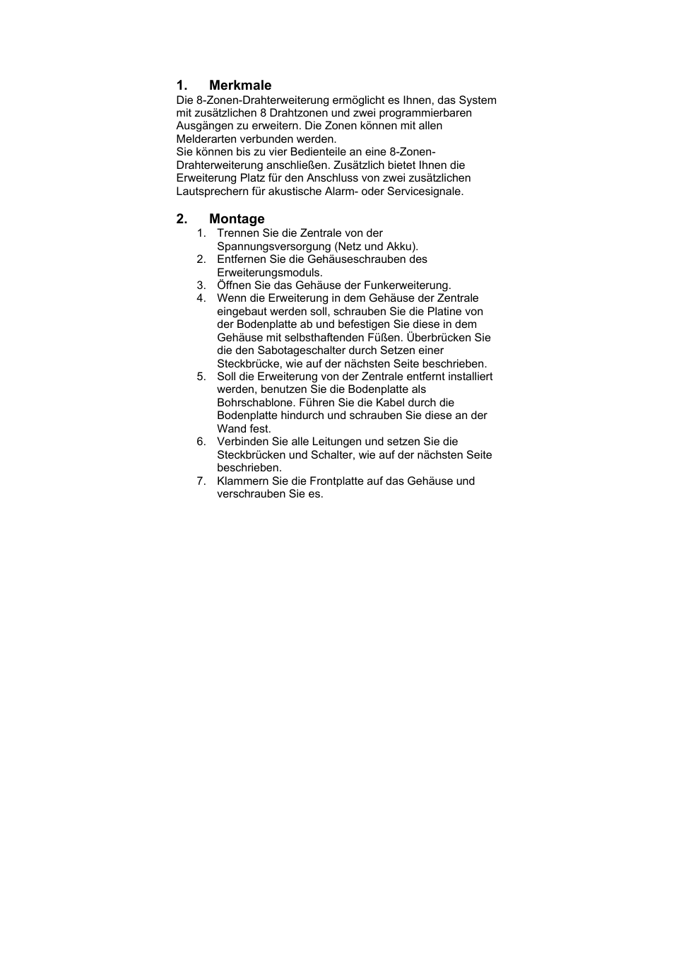 ABUS AZ4230 Terxon LX 8-zone Wired Extension User Manual | Page 2 / 32