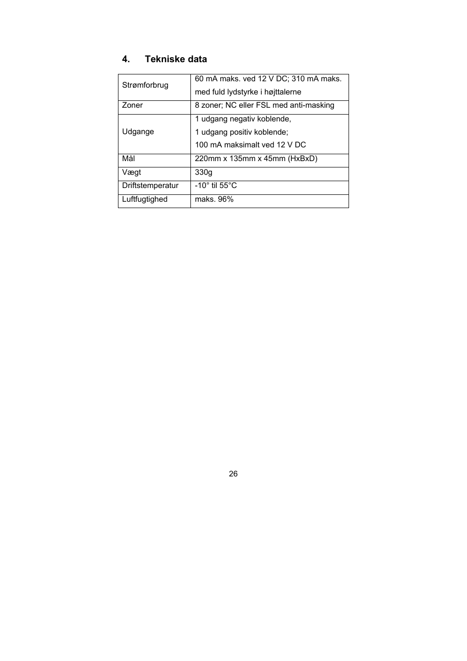 ABUS AZ4230 Terxon LX 8-zone Wired Extension User Manual | Page 26 / 32