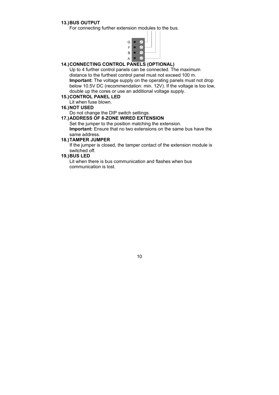 ABUS AZ4250 Terxon LX 8-zone Wired Extension with PSU User Manual | Page 10 / 32