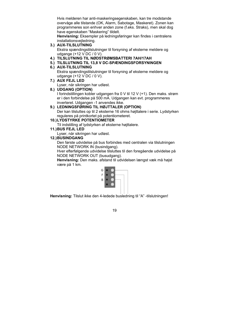 ABUS AZ4250 Terxon LX 8-zone Wired Extension with PSU User Manual | Page 19 / 32