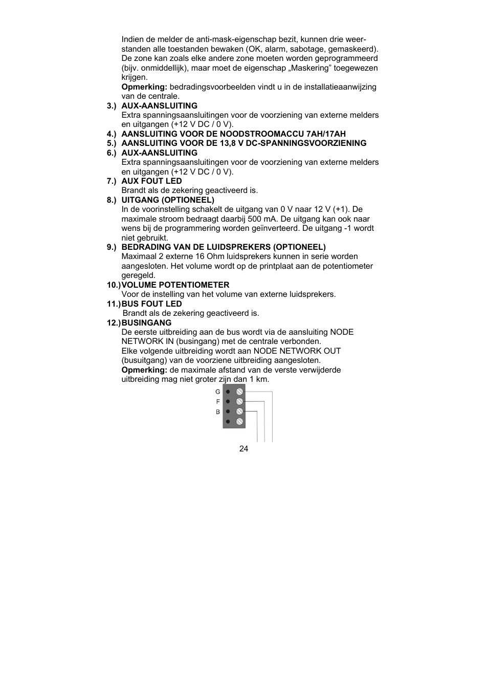 ABUS AZ4250 Terxon LX 8-zone Wired Extension with PSU User Manual | Page 24 / 32