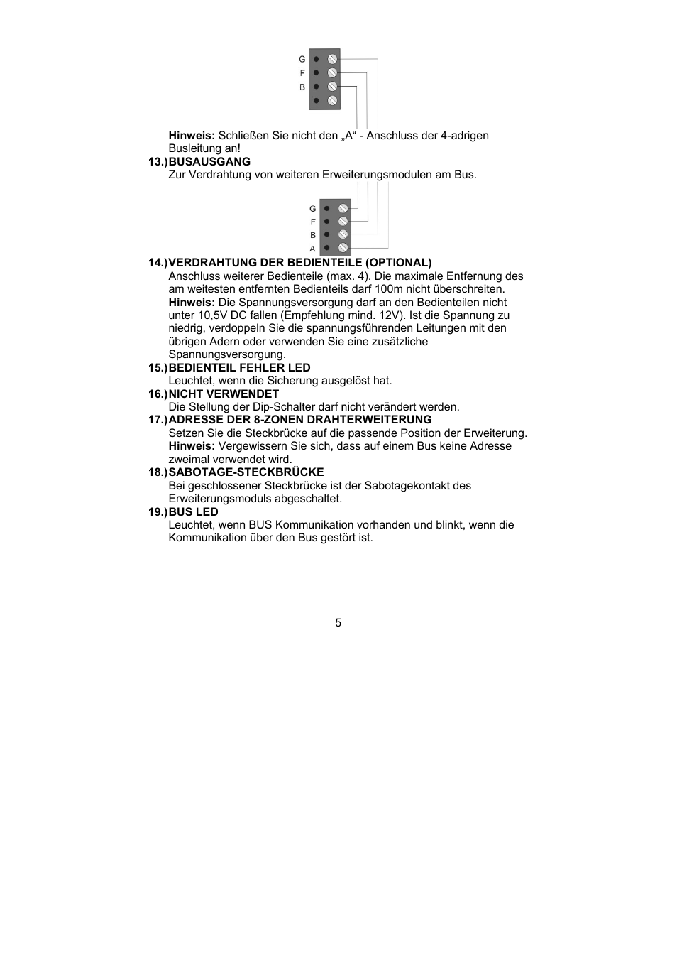ABUS AZ4250 Terxon LX 8-zone Wired Extension with PSU User Manual | Page 5 / 32