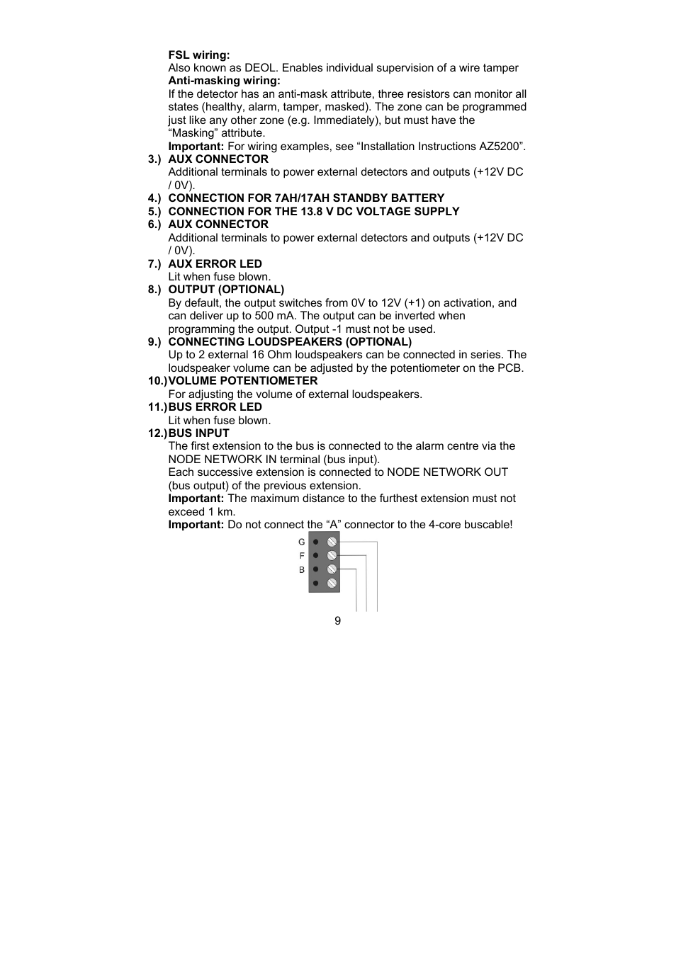 ABUS AZ4250 Terxon LX 8-zone Wired Extension with PSU User Manual | Page 9 / 32