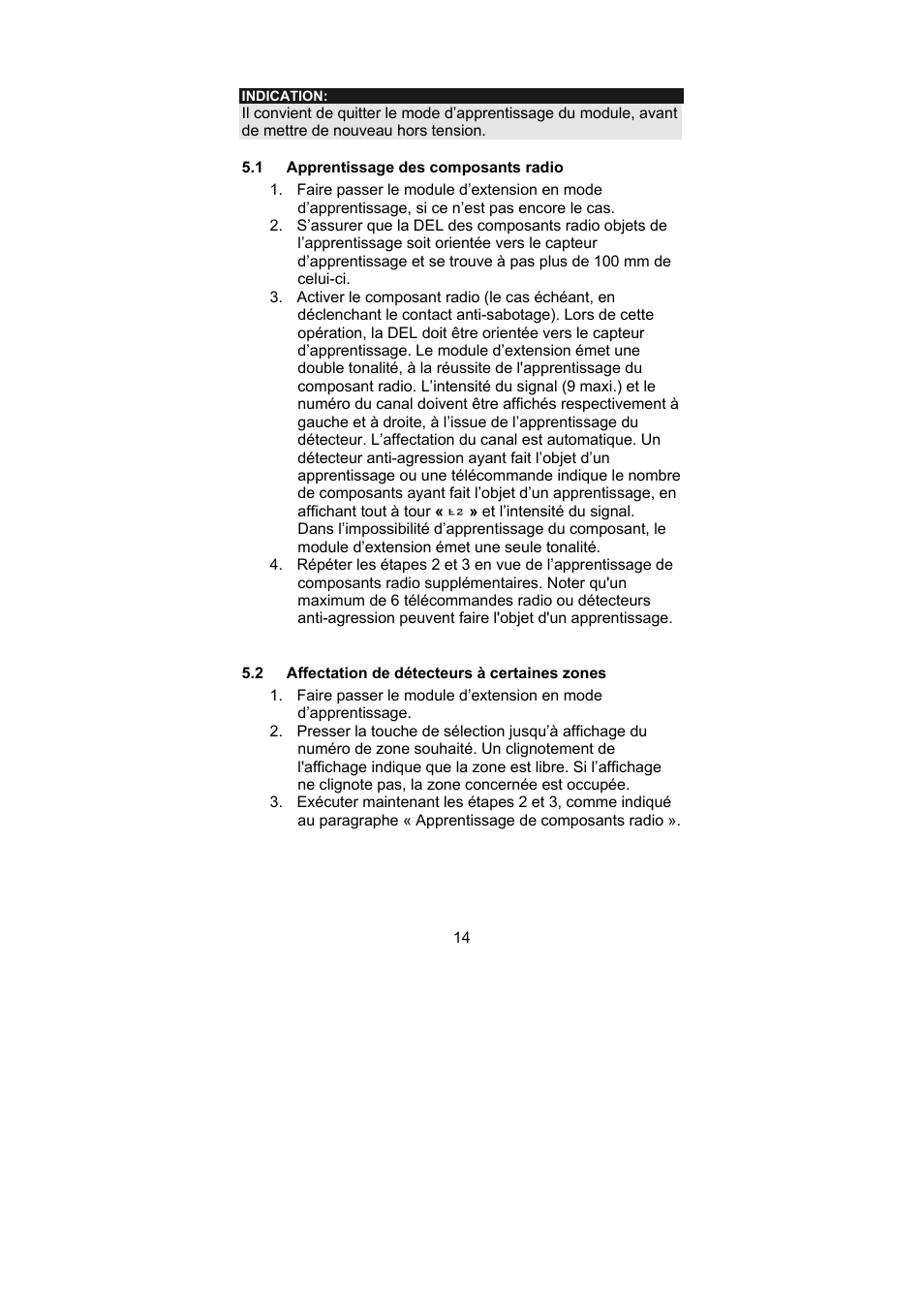 ABUS AZ4120 Terxon MX 8-zone Wireless Extension User Manual | Page 14 / 32