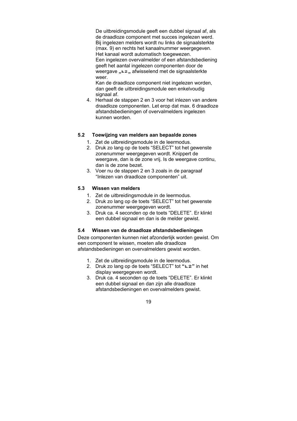 ABUS AZ4120 Terxon MX 8-zone Wireless Extension User Manual | Page 19 / 32