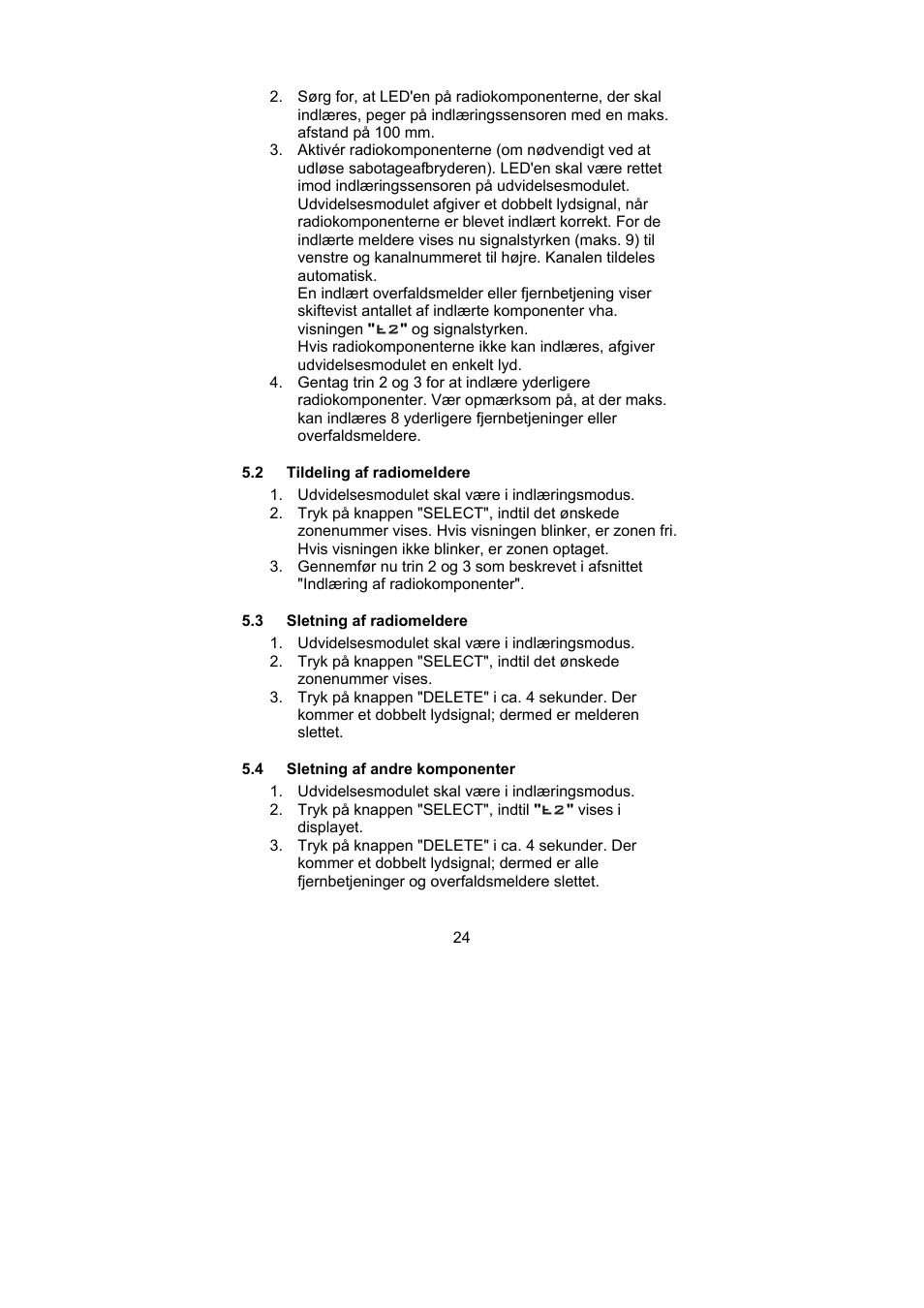 ABUS AZ4120 Terxon MX 8-zone Wireless Extension User Manual | Page 24 / 32