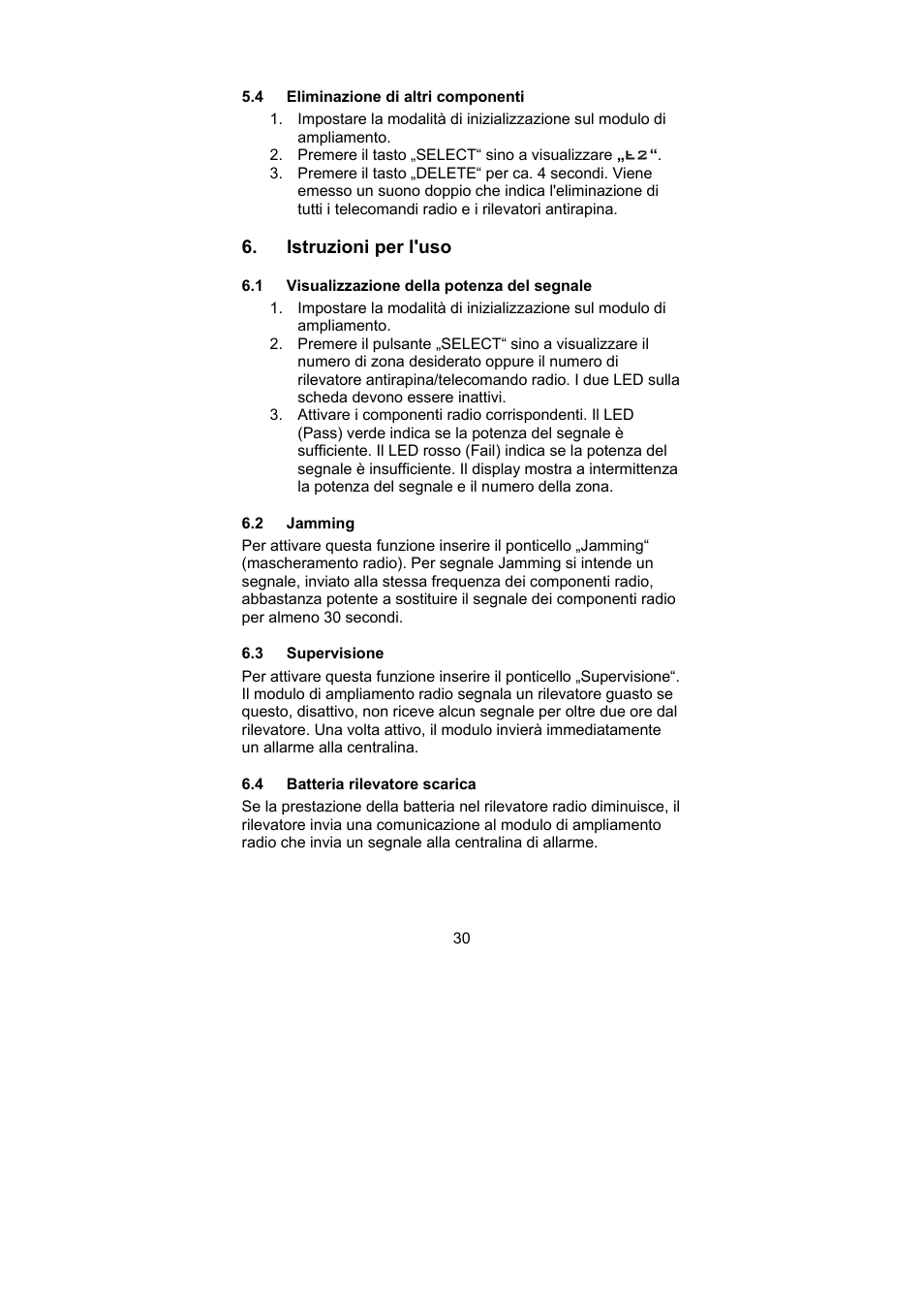ABUS AZ4120 Terxon MX 8-zone Wireless Extension User Manual | Page 30 / 32