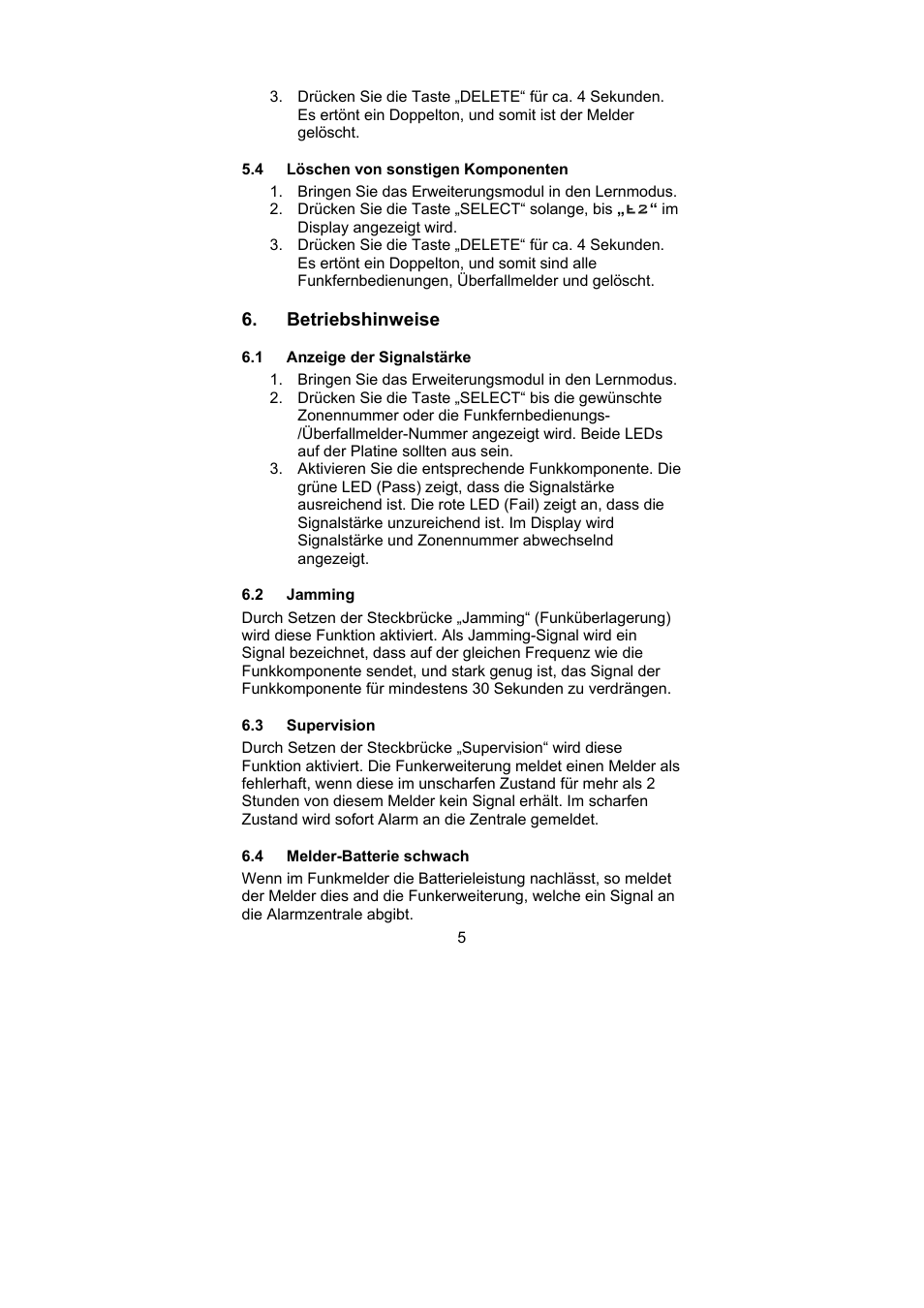 ABUS AZ4120 Terxon MX 8-zone Wireless Extension User Manual | Page 5 / 32
