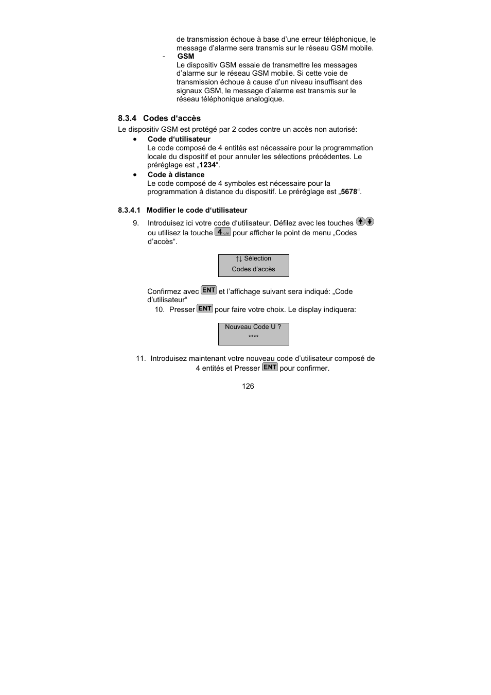 ABUS AZ6302 Terxon GSM dialer User Manual | Page 126 / 245