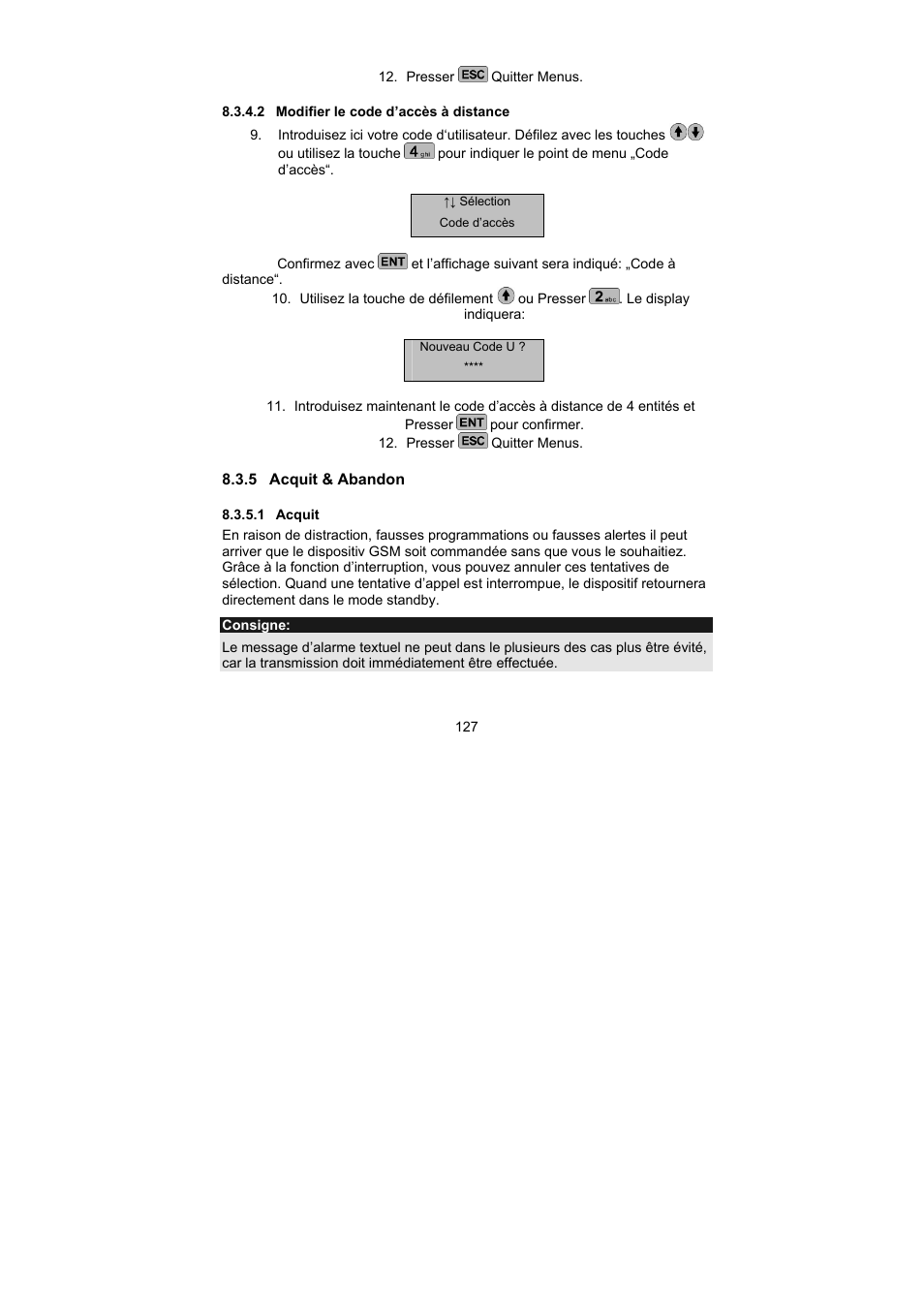 ABUS AZ6302 Terxon GSM dialer User Manual | Page 127 / 245