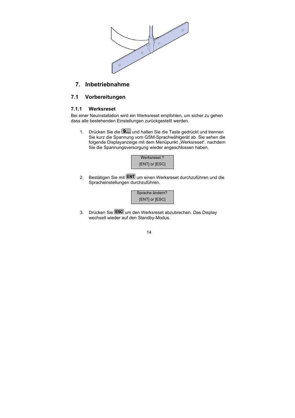 Inbetriebnahme | ABUS AZ6302 Terxon GSM dialer User Manual | Page 14 / 245