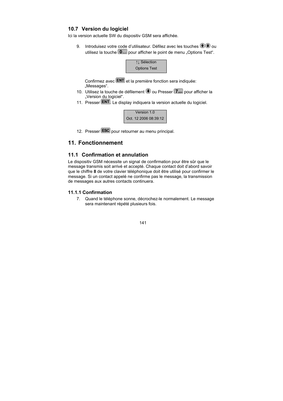 Fonctionnement | ABUS AZ6302 Terxon GSM dialer User Manual | Page 141 / 245