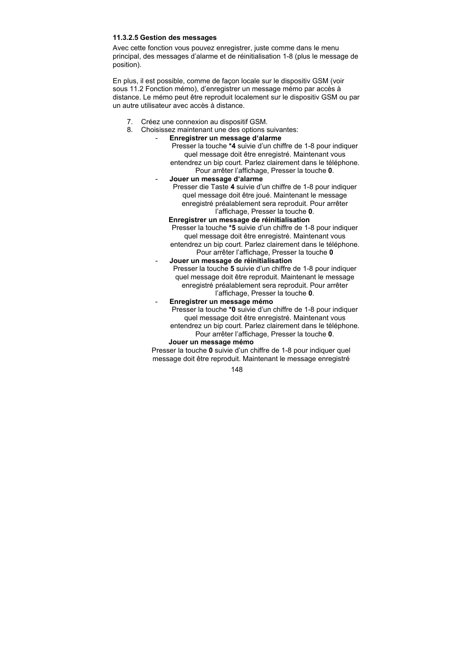 ABUS AZ6302 Terxon GSM dialer User Manual | Page 148 / 245