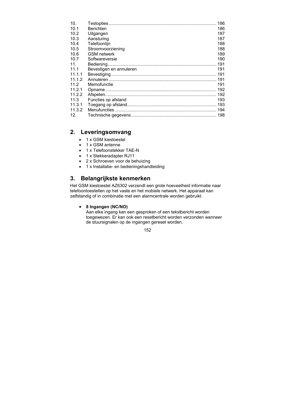 ABUS AZ6302 Terxon GSM dialer User Manual | Page 152 / 245